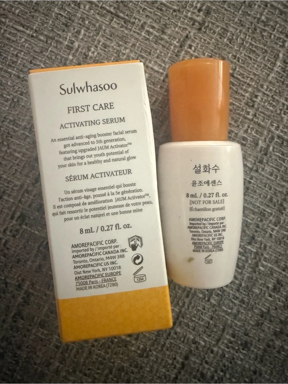 NEW Sulwhasoo First Care Activating Serum 8mL 0.27oz Travel Size Korean Skincare